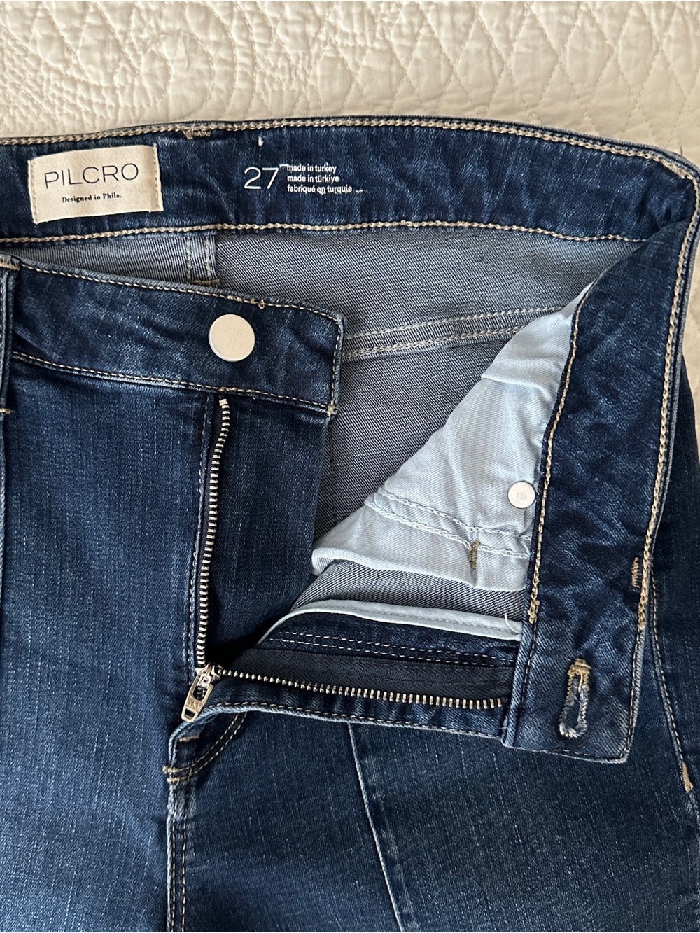 NWOT Pilcro Anthropologie Seamed High-Rise Wide-Leg Jeans Size 27 - Picture 6 of 16